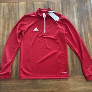 Adidas Aeroready Training Pullover Red 1/4 Zip Mock Neck Men’s Small Soccer